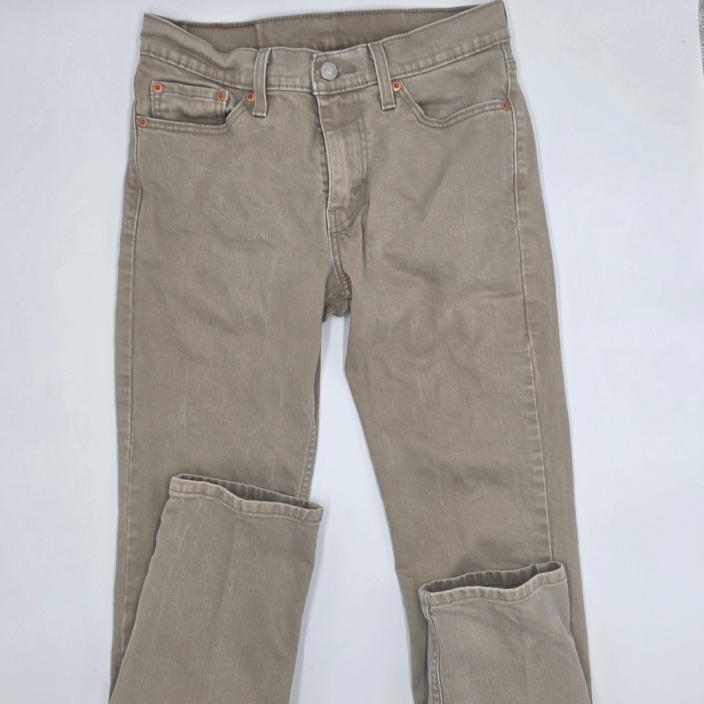 Levis 511 Slim Fit Khaki Tan Stretch Denim Pants W29 L30 Mens Trousers